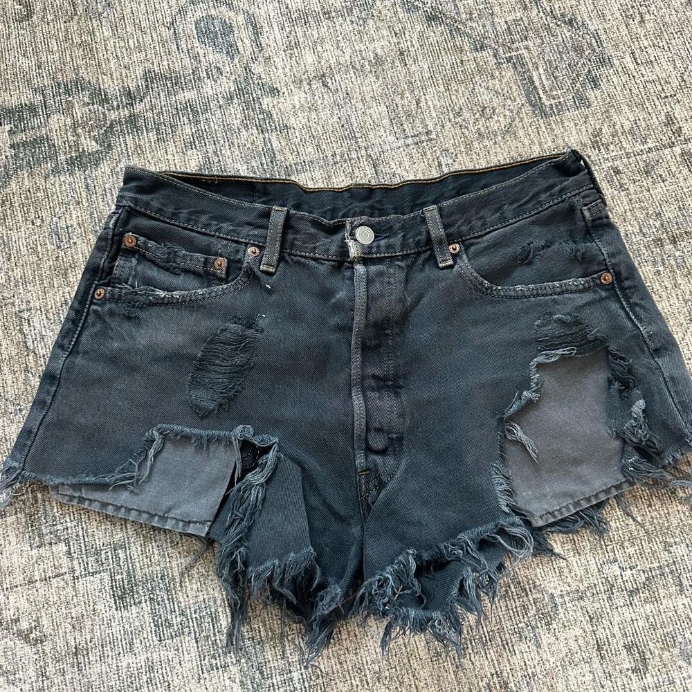 Distressed Levi Jean Shorts